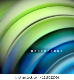 Background abstract - liquid color wave, trendy flowing design template