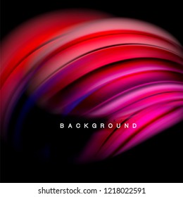 Background abstract - liquid color wave, trendy flowing design template