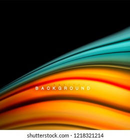 Background abstract - liquid color wave, trendy flowing design template