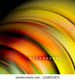 Background abstract - liquid color wave, trendy flowing design template