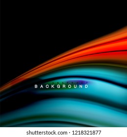 Background abstract - liquid color wave, trendy flowing design template