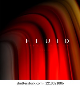 Resumen de fondo - onda de color líquido, plantilla de diseño de flujo de moda