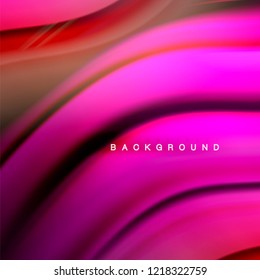Background abstract - liquid color wave, trendy flowing design template