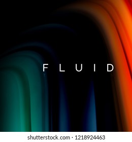 Background abstract - liquid color wave, trendy flowing design template