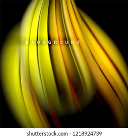 Background abstract - liquid color wave, trendy flowing design template