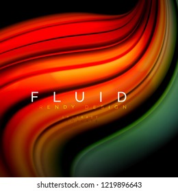 Background abstract - liquid color wave, trendy flowing design template