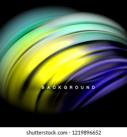 Background abstract - liquid color wave, trendy flowing design template
