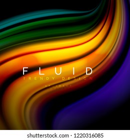 Background abstract - liquid color wave, trendy flowing design template
