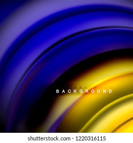 Background abstract - liquid color wave, trendy flowing design template
