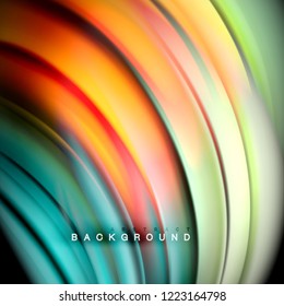 Background abstract - liquid color wave, trendy flowing design template