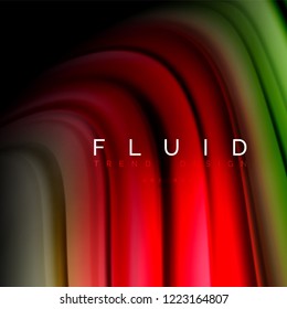 Background abstract - liquid color wave, trendy flowing design template