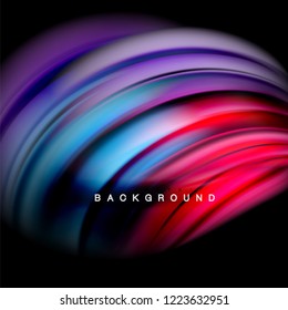 Background abstract - liquid color wave, trendy flowing design template