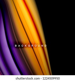 Background abstract - liquid color wave, trendy flowing design template