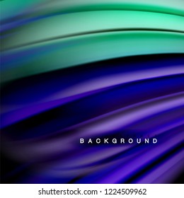 Background abstract - liquid color wave, trendy flowing design template