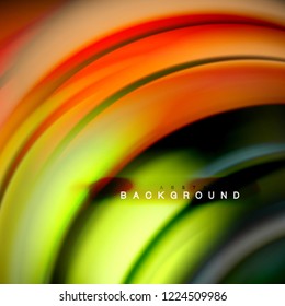 Background abstract - liquid color wave, trendy flowing design template