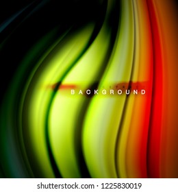 Background abstract - liquid color wave, trendy flowing design template