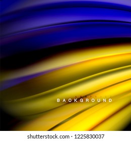 Background abstract - liquid color wave, trendy flowing design template