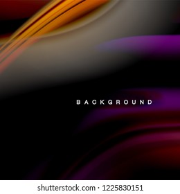 Background abstract - liquid color wave, trendy flowing design template