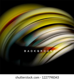 Background abstract - liquid color wave, trendy flowing design template