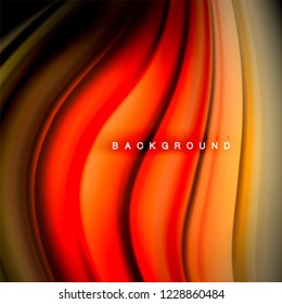 Background abstract - liquid color wave, trendy flowing design template