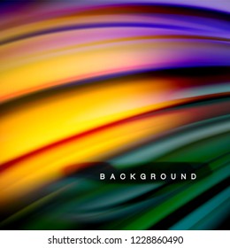 Background abstract - liquid color wave, trendy flowing design template