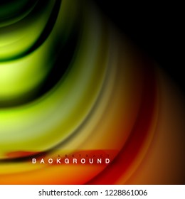 Background abstract - liquid color wave, trendy flowing design template