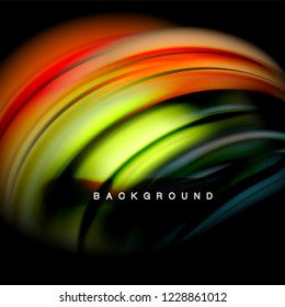 Background abstract - liquid color wave, trendy flowing design template