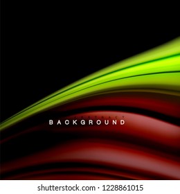 Background abstract - liquid color wave, trendy flowing design template