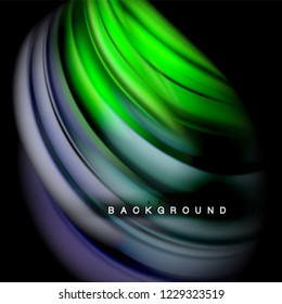 Background abstract - liquid color wave, trendy flowing design template