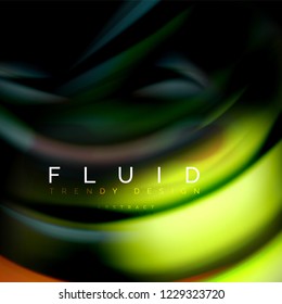Abstrakter Hintergrund - Flüssige Farbwelle, trendy fließende Designvorlage