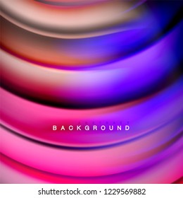 Resumen de fondo - onda de color líquido, plantilla de diseño de flujo de moda