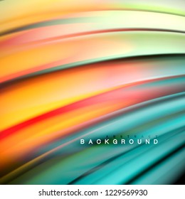 Background abstract - liquid color wave, trendy flowing design template