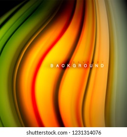 Background abstract - liquid color wave, trendy flowing design template
