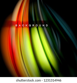 Background abstract - liquid color wave, trendy flowing design template