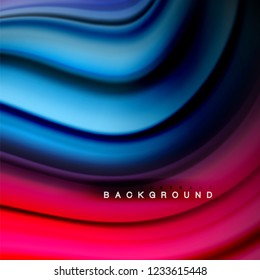 Resumen de fondo - onda de color líquido, plantilla de diseño de flujo de moda