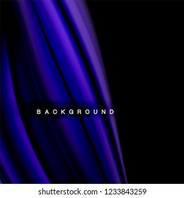 Resumen de fondo - onda de color líquido, plantilla de diseño de flujo de moda