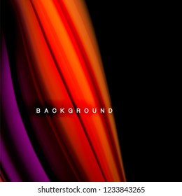 Background abstract - liquid color wave, trendy flowing design template