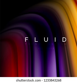 Resumen de fondo - onda de color líquido, plantilla de diseño de flujo de moda