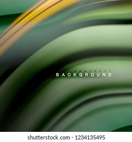 Background abstract - liquid color wave, trendy flowing design template