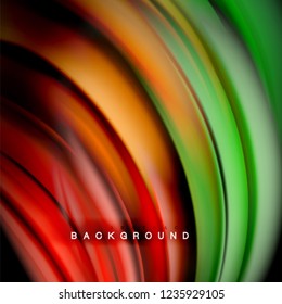 Background abstract - liquid color wave, trendy flowing design template