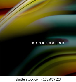 Background abstract - liquid color wave, trendy flowing design template