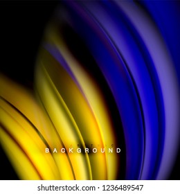 Background abstract - liquid color wave, trendy flowing design template