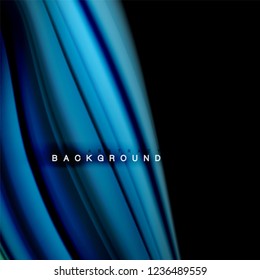 Background abstract - liquid color wave, trendy flowing design template