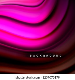 Background abstract - liquid color wave, trendy flowing design template