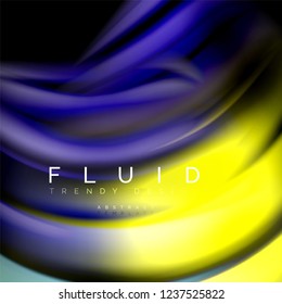 Background abstract - liquid color wave, trendy flowing design template