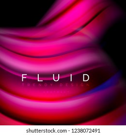 Background abstract - liquid color wave, trendy flowing design template
