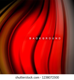 Background abstract - liquid color wave, trendy flowing design template