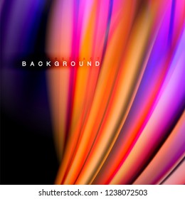 Background abstract - liquid color wave, trendy flowing design template