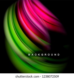 Background abstract - liquid color wave, trendy flowing design template