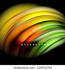 Background abstract - liquid color wave, trendy flowing design template